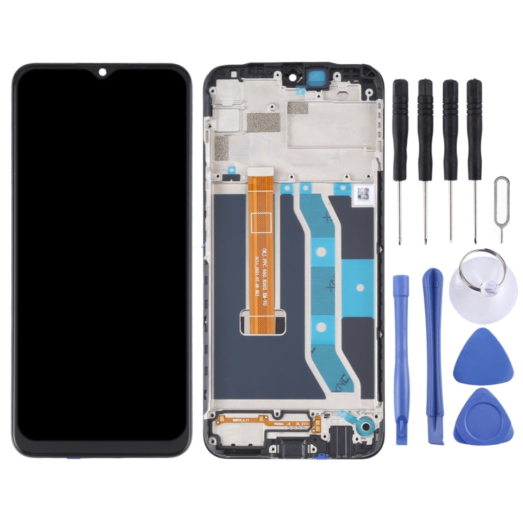 Original LCD Screen and Digitizer Full Assembly With Frame for OPPO Realme C12 RMX2189, For OPPO Realme C12