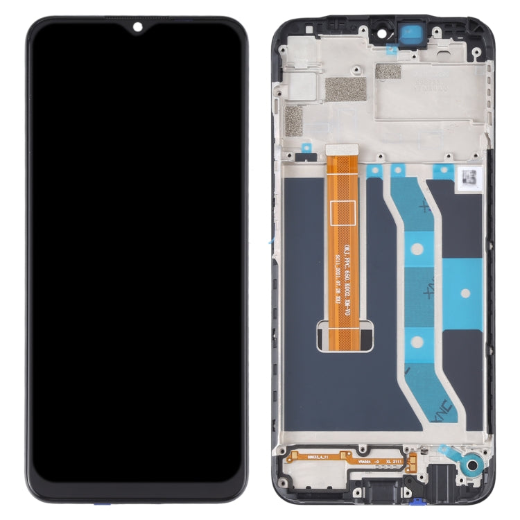 Original LCD Screen and Digitizer Full Assembly With Frame for OPPO Realme C12 RMX2189, For OPPO Realme C12