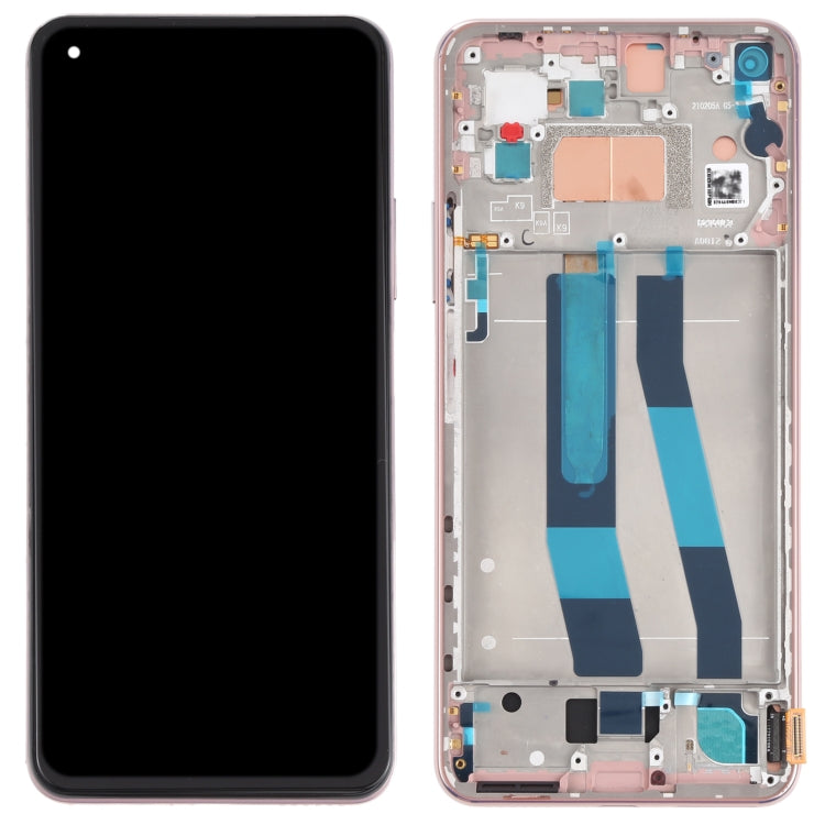 Original LCD Screen and Digitizer Full Assembly With Frame for Xiaomi Mi 11 Lite 4G/11 Lite 5G NE M2101K9AG M2101K9AI, For Xiaomi Mi 11 Lite 4G (Original)