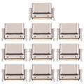 10 PCS Charging Port Connector for LG K50S LMX540HM, LM-X540, LM-X540BMW, LMX540BMW, For LG K50S