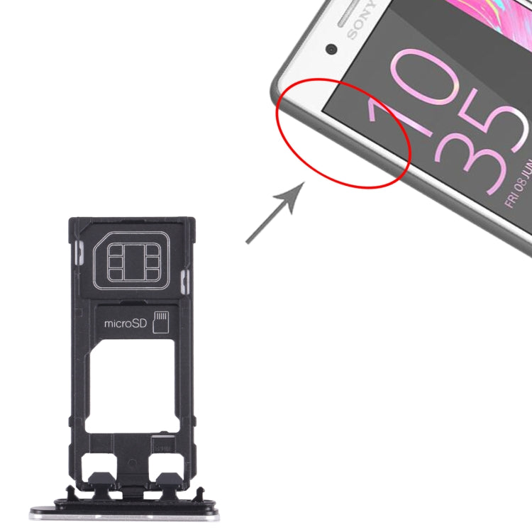 SIM Card Tray + Micro SD Card Tray for Sony Xperia X Performance, For Sony Xperia X Performance