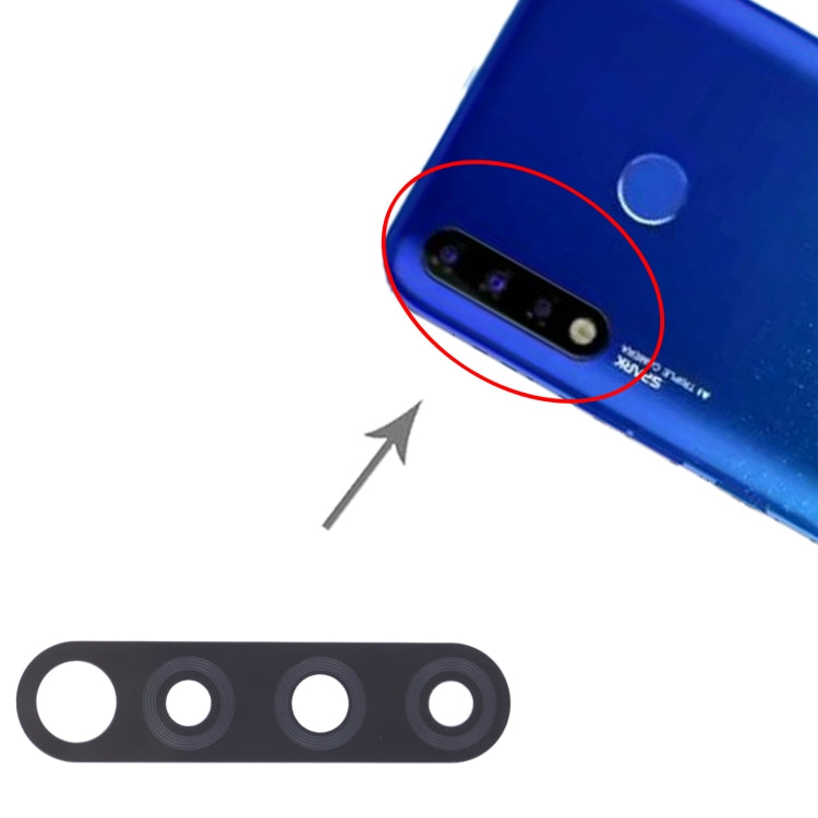 For Tecno Spark 4 KC8 10pcs Back Camera Lens, For Tecno Spark 4