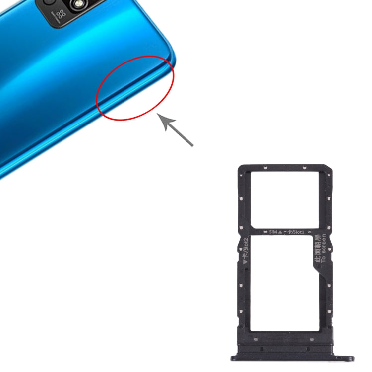 SIM Card Tray + SIM Card Tray / Micro SD Card Tray for Honor play 5T, For Honor play 5T