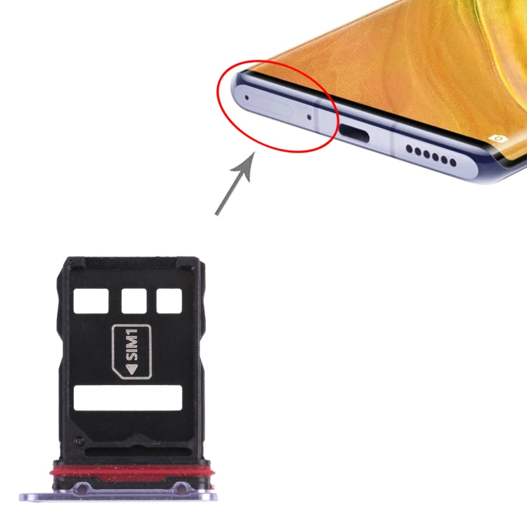 SIM Card Tray + NM Card Tray for Huawei Mate 30E Pro 5G, For Huawei Mate 30E Pro 5G, For Huawei Mate 30E Pro 5G(Dark Purple)