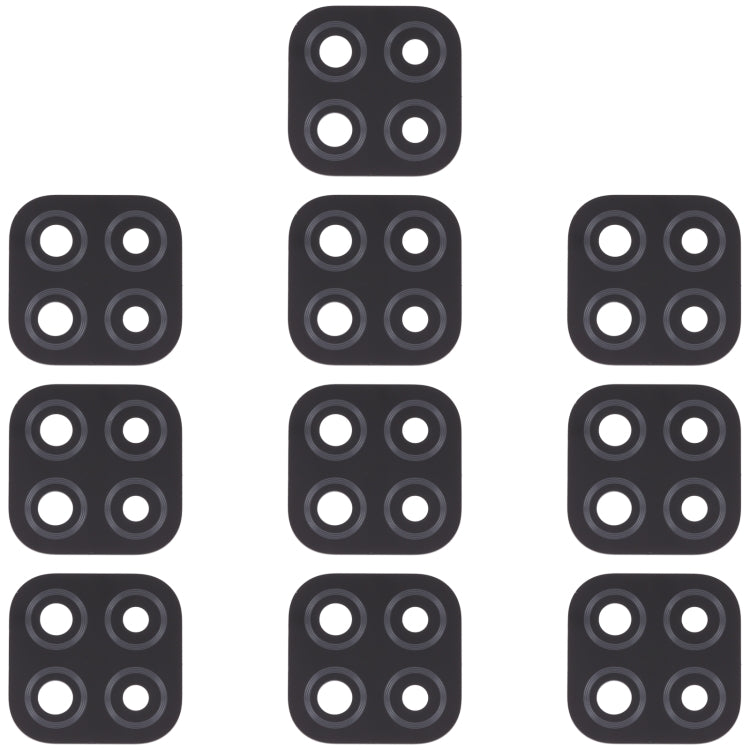 10 PCS Back Camera Lens for Xiaomi Redmi 9C / Redmi 9 (India) / Redmi 9C NFC / Poco C3, For Xiaomi Redmi 9C / Redmi 9 (India) / Redmi 9C NFC / Poco C3