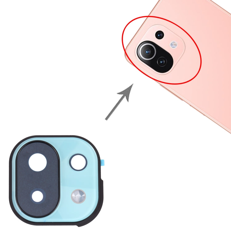 Back Camera Lens Frame for Xiaomi Mi 11 Lite/11 Lite 5G NE, For Xiaomi Mi 11 Lite (Green), For Xiaomi Mi 11 Lite, For Xiaomi Mi 11 Lite (White)