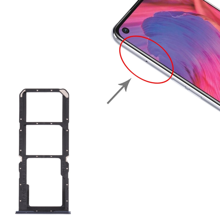 For OPPO A74 5G CPH2197 CPH2263  SIM Card Tray + SIM Card Tray + Micro SD Card Tray, For OPPO A74 5G
