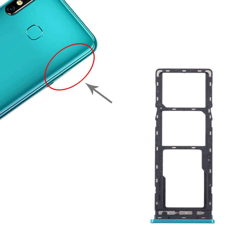 For Infinix S5 X652 SIM Card Tray + SIM Card Tray + Micro SD Card Tray, For Infinix S5