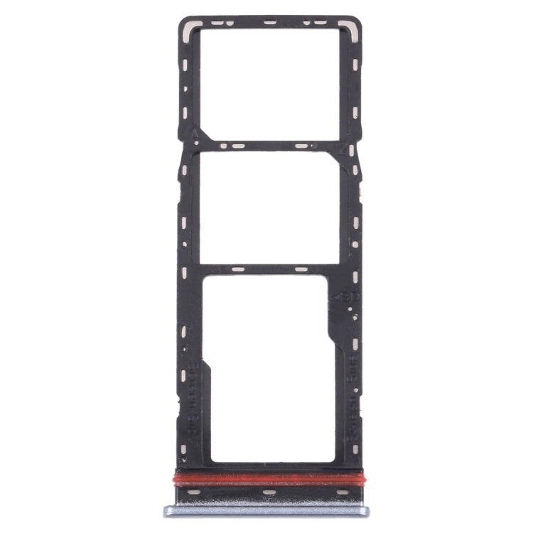 For Tecno Spark 7 KF6 SIM Card Tray + SIM Card Tray + Micro SD Card Tray, For Tecno Spark 7