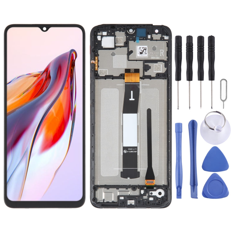 Original LCD Screen For Xiaomi Redmi 12C Digitizer Full Assembly with Frame, For Xiaomi Redmi 12C