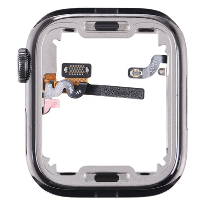 For Apple Watch Series 7 41mm Stainless Steel Middle Frame Bezel Plate with Loudspeaker / Power / Rotating Shaft Flex Cable, Series 7 41mm