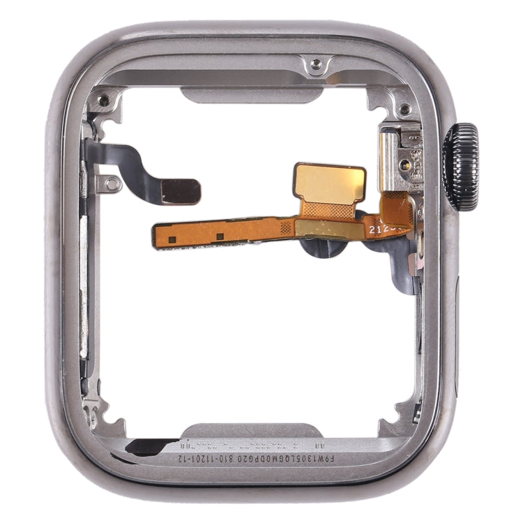 For Apple Watch Series 7 41mm Stainless Steel Middle Frame Bezel Plate with Loudspeaker / Power / Rotating Shaft Flex Cable, Series 7 41mm