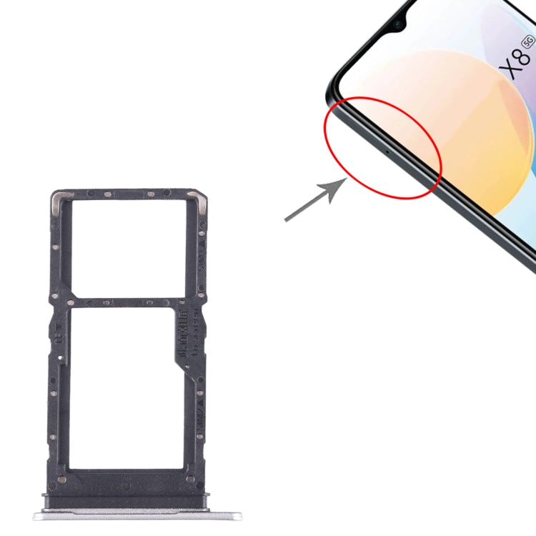 For Honor X8 5G SIM + SIM / Micro SD Card Tray, For Honor X8 5G