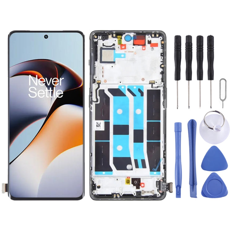 For OnePlus Ace 2  PHK110 LCD Screen Digitizer Full Assembly with Frame, For OnePlus Ace 2