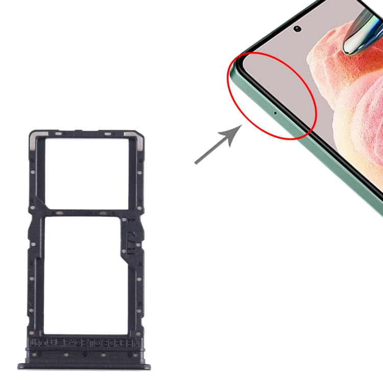For Xiaomi Redmi 12 4G SIM Card Tray + SIM Card Tray / Micro SD Card Tray, For Xiaomi Redmi 12 4G