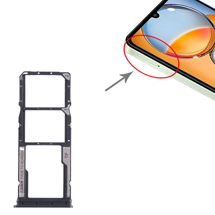 For Xiaomi Redmi 13C SIM Card Tray + SIM Card Tray + Micro SD Card Tray, For Xiaomi Redmi 13C 4G