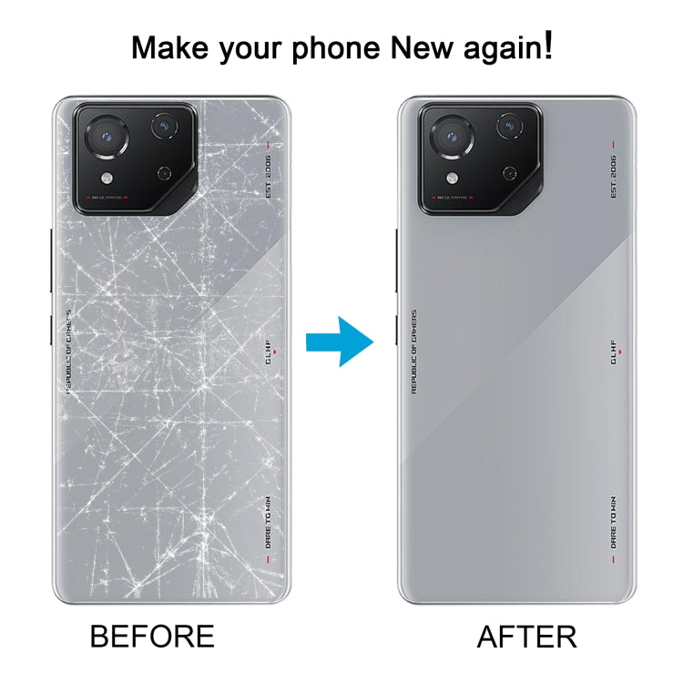 For Asus ROG Phone 8 AI2401 Original Glass Battery Back Cover with Camera Lens Cover, For Asus ROG Phone 8(Original with Camera Cover)