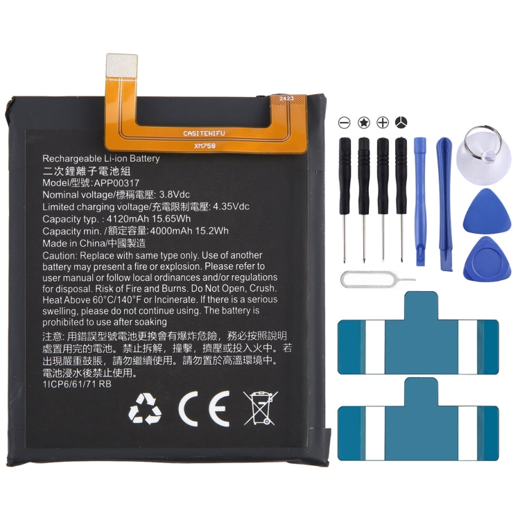 4000mAh APP00317 Battery Replacement For CAT S62 Pro, For CAT S62 Pro