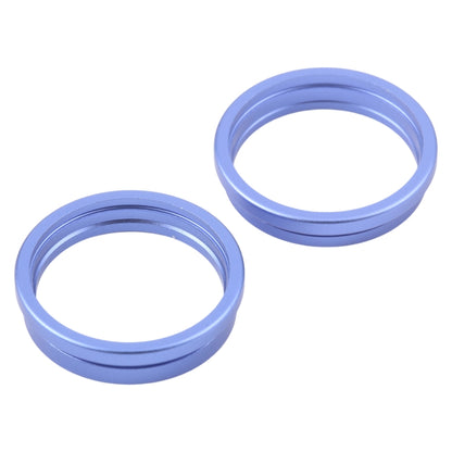 For iPhone 16 2pcs/set Rear Camera Glass Lens Metal Outside Protector Hoop Ring, For iPhone 16