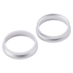 For iPhone 16 2pcs/set Rear Camera Glass Lens Metal Outside Protector Hoop Ring, For iPhone 16