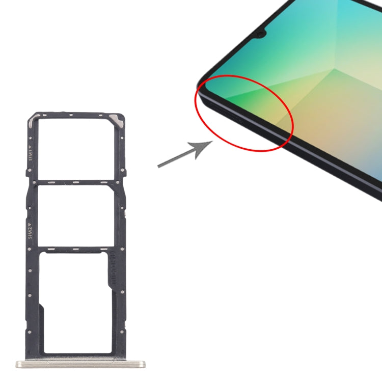 For Samsung Galaxy A06 SM-A065F Original SIM Card Tray + SIM Card Tray + Micro SD Card Tray, For Samsung Galaxy A06 (Original)