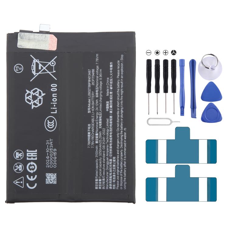 For ZTE Nubia Red Magic 9 Pro Li3932T89P8h613487 3250mAh Battery Replacement, For ZTE Nubia RedMagic 9 Pro