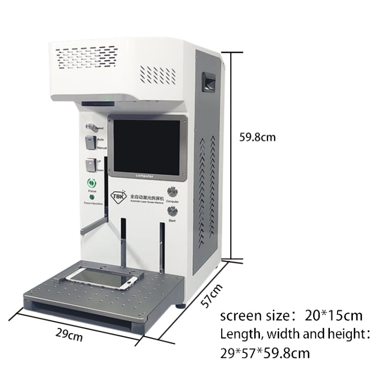 TBK-958A 220V Automatic Laser Cutting Machine Back Glass Remover Laser Separating Engraving Marking Machine, TBK-958A