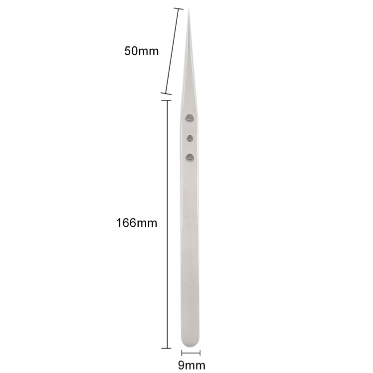 Aaa-12 Precision Repair Tweezers Long Pointed Stainless Steel, Aaa-12