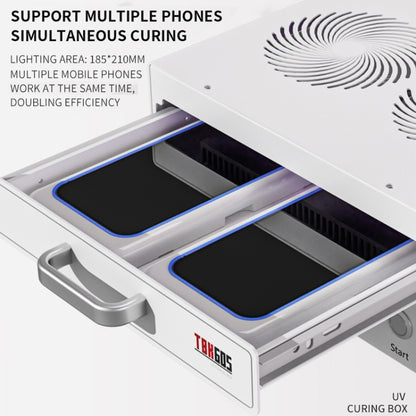 TBK 605 100W Mini UV Curing Lamp Box 48 LEDs Curved Surface Screen UV Curing Box, EU Plug, UK Plug, US Plug, AU Plug, EU Plug