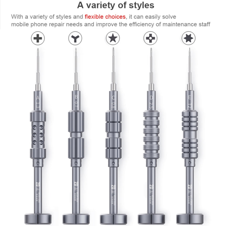 QIANLI 5 in 1 Multi-purpose 2D Grenade Magnetic Screwdriver Set, 2D