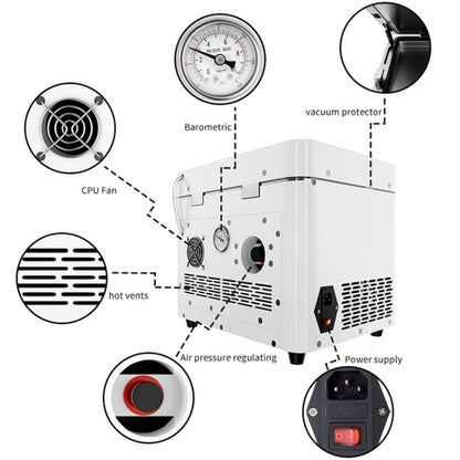 TBK808A Fitting and Defoaming All-in-one OCA Vacuum Laminating Machine, US Plug, TBK808A US Plug, TBK808A EU Plug