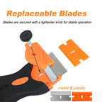Double Headed Scraper Blade Glue Squeegee Remover Cleaner Tool, Double Headed  (Orange), Double Headed  (Blue), Double Headed (Yellow)