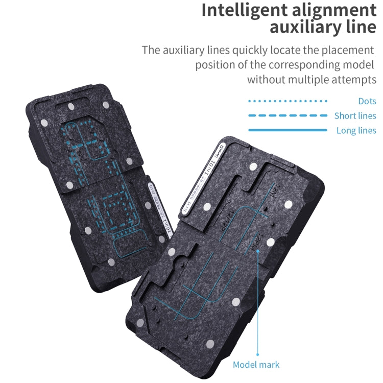 Qianli 10 in 1 Middle Frame Reballing Platform For iPhone X / XS / XS Max / 11 / 11 Pro / 11 Pro Max / 12 / 12 Pro / 12 mini / 12 Pro Max, For iPhone X-12 Pro Max