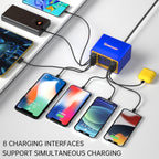 Mechanic icharge 8M QC 3.0 USB Smart Charger Support Fastcharging With LCD, EU Plug, icharge 8M