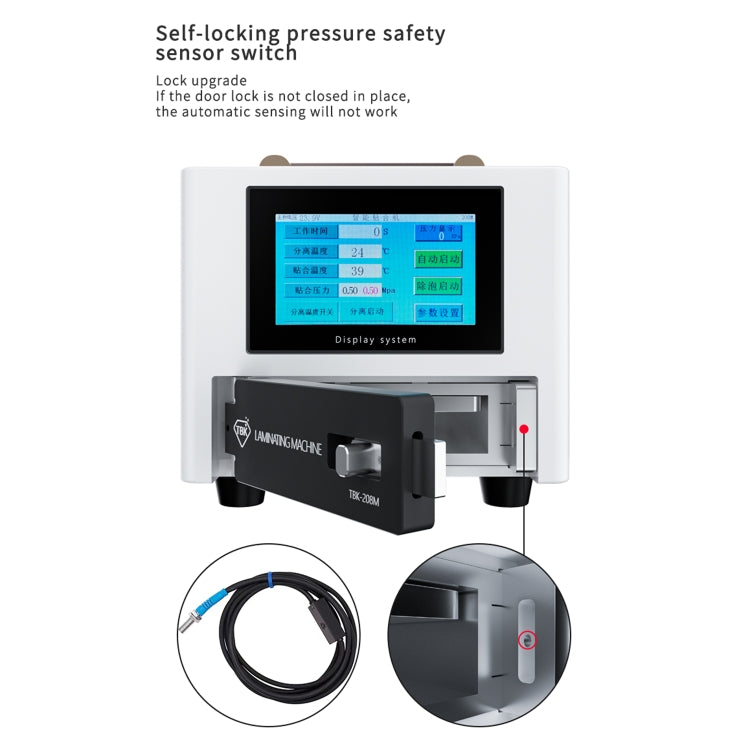 TBK 208M 3 in 1 Mini LCD Screen Vacuum Laminating Machine, UK Plug, TBK 208M (US Plug), TBK 208M (EU Plug)