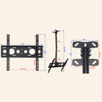 26-60 inch Universal Height & Angle Adjustable Single Screen TV Wall-mounted Ceiling Dual-use Bracket, Retractable Range: 0.5-1m, 26-60 inch