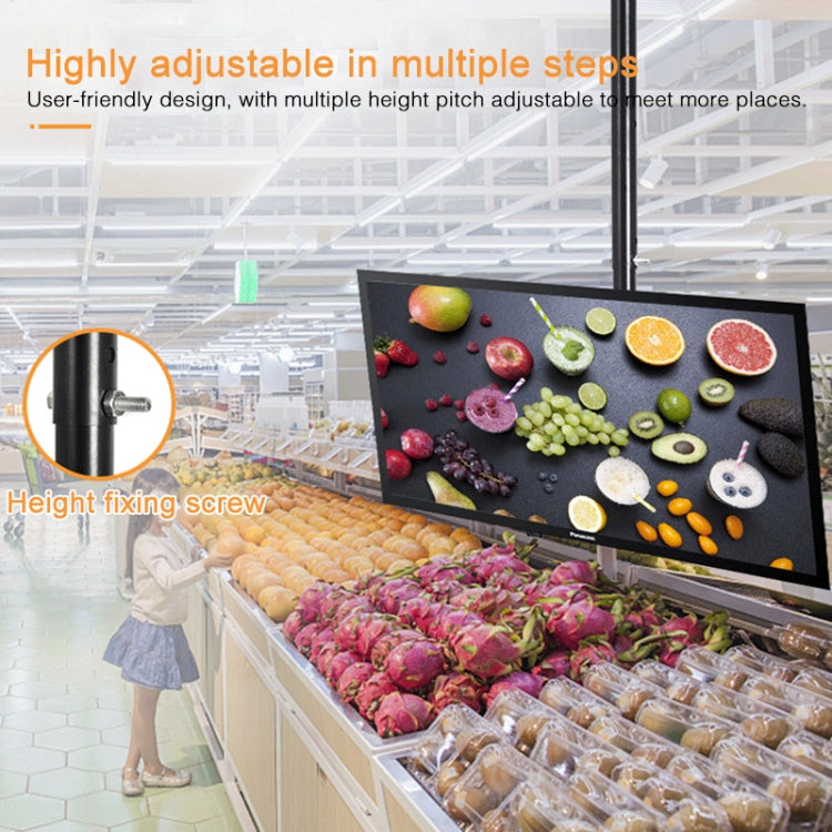 26-60 inch Universal Height & Angle Adjustable Single Screen TV Wall-mounted Ceiling Dual-use Bracket, Retractable Range: 0.5-1m, 26-60 inch