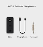 Bluetooth 5.0 audio receiver 3.5AUX car speaker headphones universal one tow two talk, Bluetooth 5.0