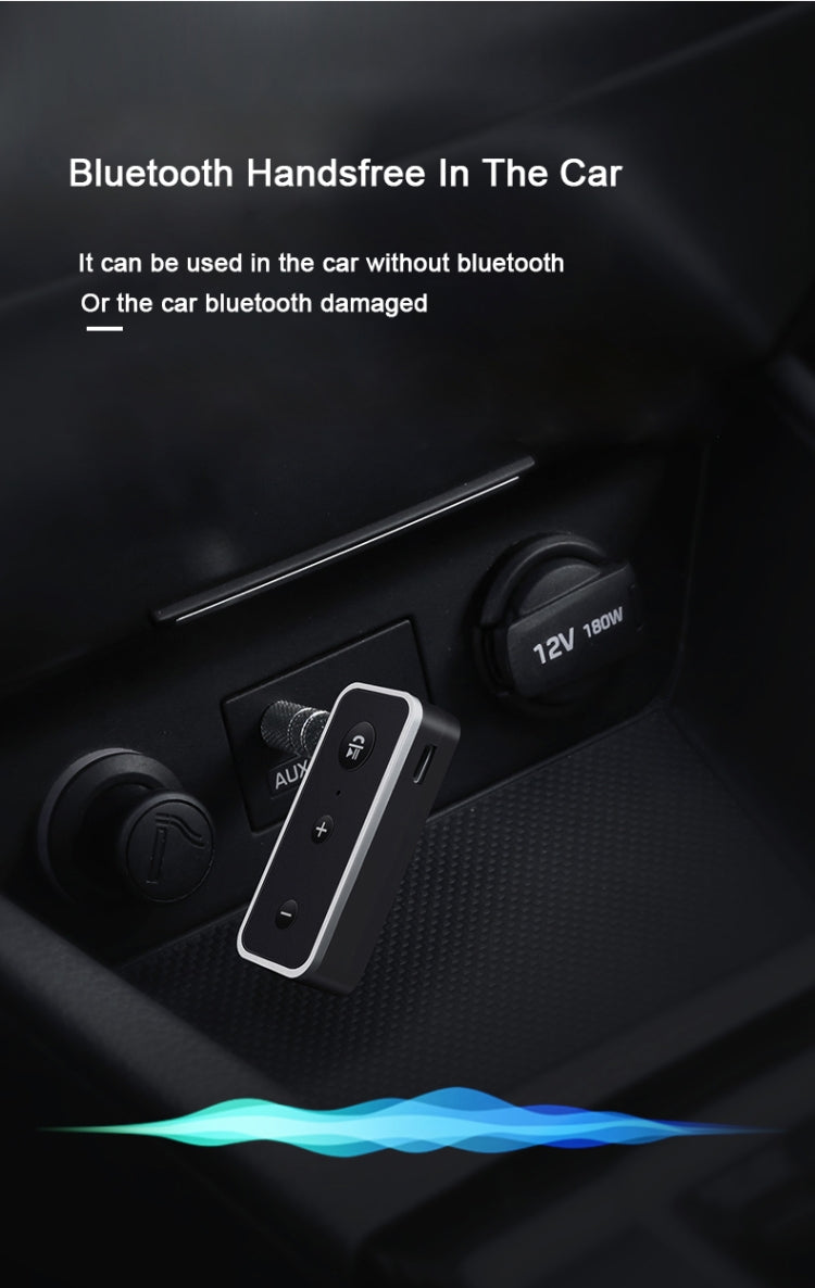 Bluetooth 5.0 audio receiver 3.5AUX car speaker headphones universal one tow two talk, Bluetooth 5.0