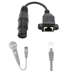 15cm XLR 3 Pin Female To RJ45 Female Network Connector Adapter Converter Cable, 15cm