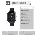 SKMEI 9207 Fashion Creative Simple Watch Men Magnetic Buckle Mesh Belt Steel Belt Couple Quartz Watch