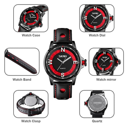 SKMEI 9211 Fashion Sports Stereo Dial Luminous Pointer Creative Watch Business Trend Men Quartz Watch