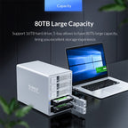 ORICO 9548U3-BK 3.5-Inch Multi-Bay Hard Drive Enclosure