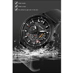 SANDA 5010P Six-Pin Cool Big Dial Waterproof Three-Eye Men Watch Leather Strap Fashion Trend Men Watch