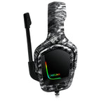 ONIKUMA K20 PS4 Surround Sound Bass PC Gamer Headphone with Microphone, RGB Light