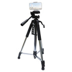 L-1200 Camera Tripod Live Broadcast Bracket For Mobile Phones, Cameras, Projectors 55-148CM Universal Adjustable Tripod (Silver), L-1200