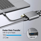 ZS-SG4T1HD2 4-in-1 Type-C to Dual HDMI + USB 3.0 Port + Type-C PD Charging Port Multi-functional HD Dock Adapter