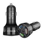 QC3.0 3 USB 35W High Power Vehicle Charger / Mobile Phone Tablet Universal Vehicle Charger