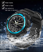 Sanda 3004 Electronic Watch Movement Men Watch Outdoor Sports Luminous Waterproof Multi-Function Watch