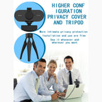 B1 4 Million Pixels 2K Resolution HD 1080P 360 Degrees Rotation Webcam with Mic & Tripod